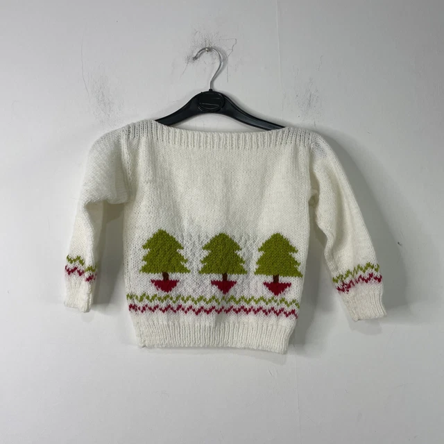 Maglione Collo Albero Lavorato a Mano Bambini Bambini Circa 3-4 Anni