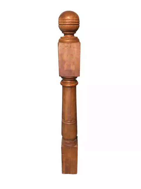 Architectural Salvage Solid Wood Colonial Newell Post Baluster Stair Column