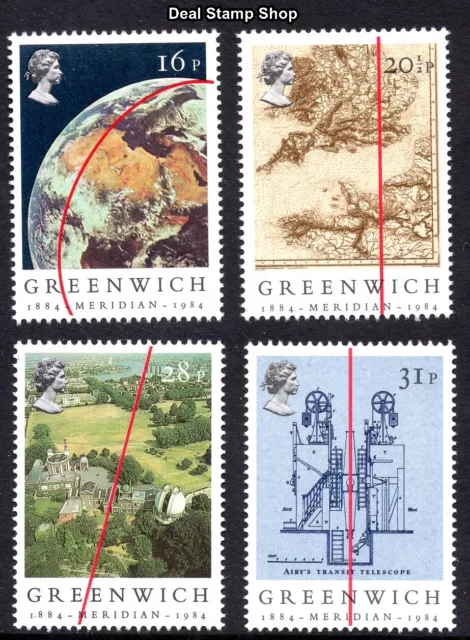 GB 1984 Centenary of the Greenwich Meridian SG1254 - 1257 Unmounted Mint MNH