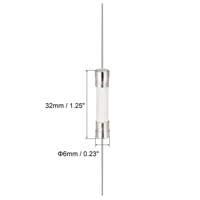 Fusibles Coup Rapide Fil Conducteur Fusibles Céramique 6 x 32mm 250V F15A 10Pcs 2