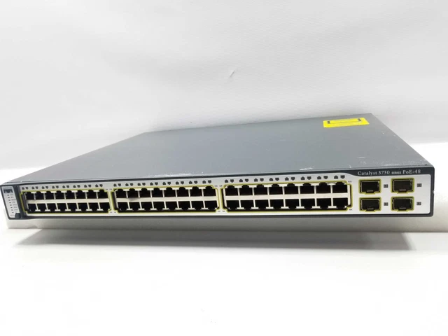 CISCO CATALYST 3750 Series PoE-48 Ethernet Switch WS-C3750-48PS-S. ~ $9 ...