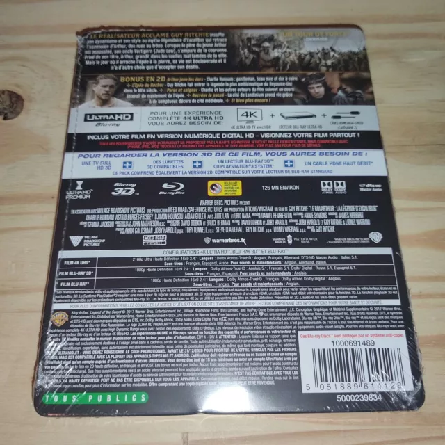 Le Roi Arthur : La Legende d’Excalibur 4k STEELBOOK [4k + Blu-Ray] - RARE - N... 2