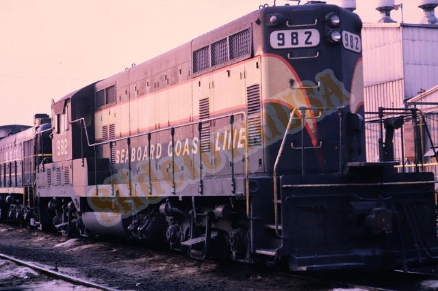 Vtg 1970 Train Slide 982 SCL Seaboard Coast Line Railroad X3M017