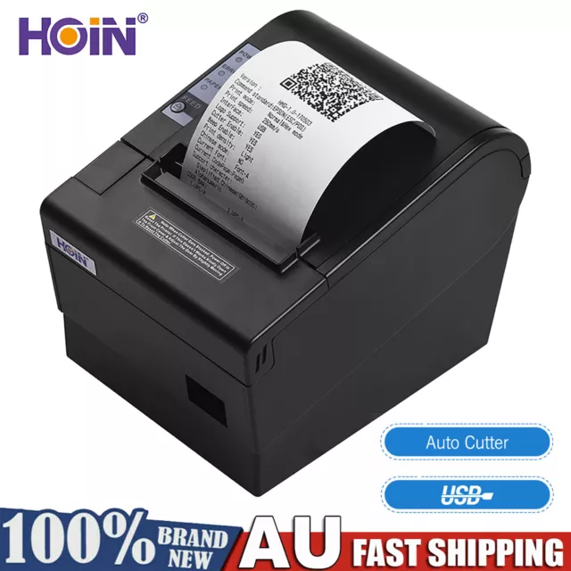 HOIN 80mm USB Thermal Receipt POS Printer Auto Cutter High Speed ESC/POS Print
