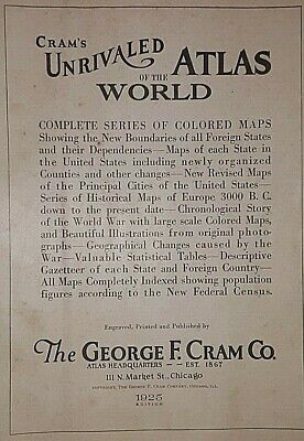 Old Vintage 1927 State & County Map ~ OREGON ~ Free S&H 3
