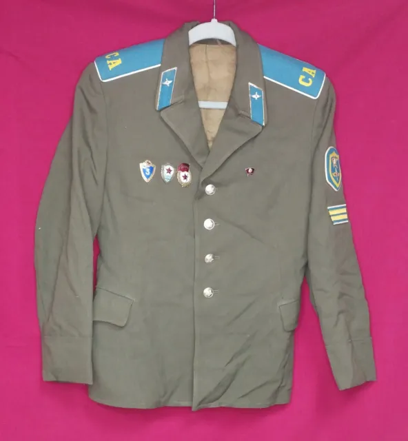1989 Russian Soviet Air Force Soldier Parade Jacket + 4 Badges Size 50-3 S USSR
