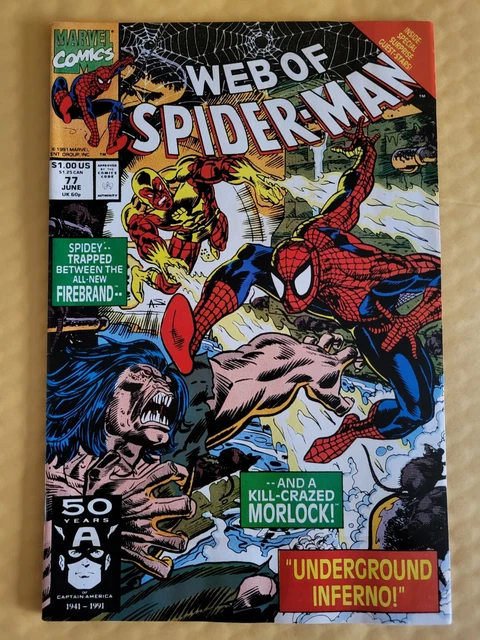 Web of Spider-man Vol. 1, #77 Marvel Comics June 1991, Excellent Condition