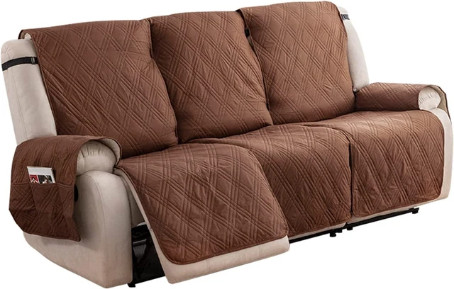 Couch Cover for Reclining Couch 3 Seat Non-Slip, Recliner Sofa Covers for 3 Cush