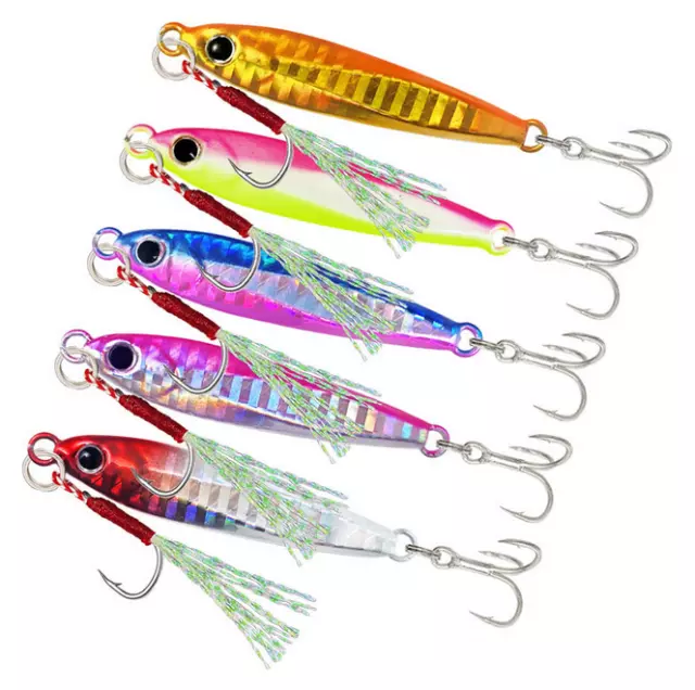 5PCS 10-60g Micro Butterfly Metal Jig Fishing Lure Bait Jigging Tuna Slow Lure