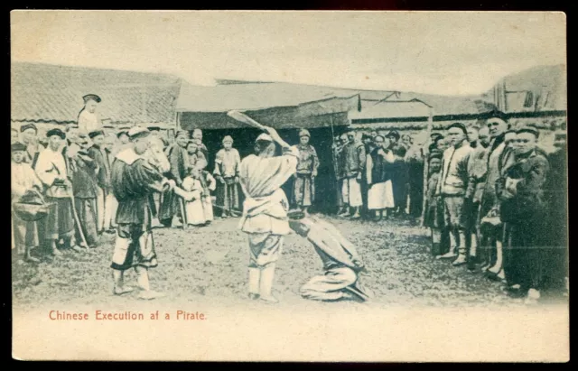 CHINA Postcard 1910s Pirate Execution by Sternberg