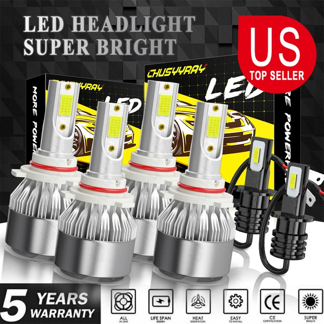 Para ForToyota Corolla 2001-2004 6000K LED Faro Faro Niebla