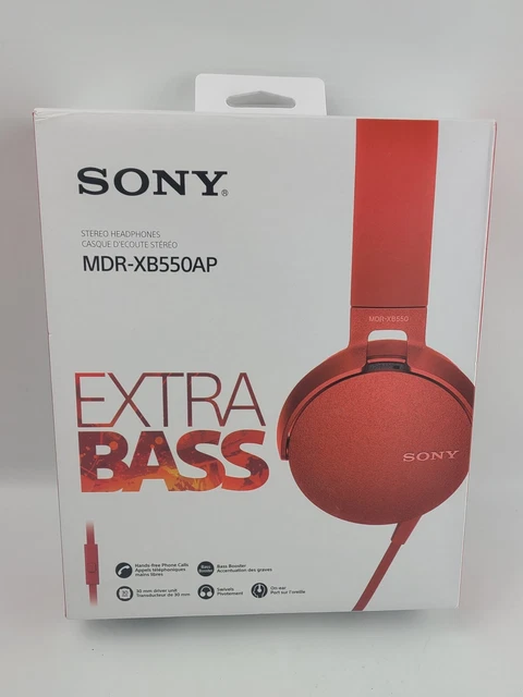 SONY MDR-XB550AP Wired with Mic / STEREO EXTRA BASS - WIRED (ON EAR) - RED