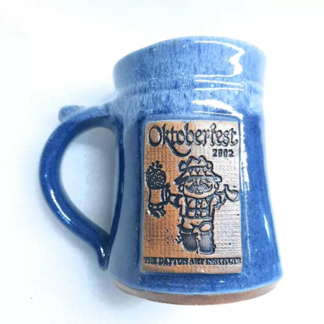 Dayton Art Institute OKTOBERFEST Beer Stein mug Pottery Greer blue 2002 German