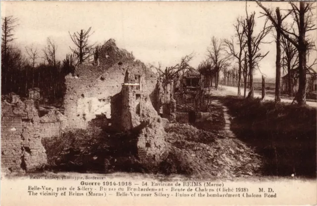 CPA AK Militaire Env. de Reims Belle-Vue near Sillery Ruins (698154)