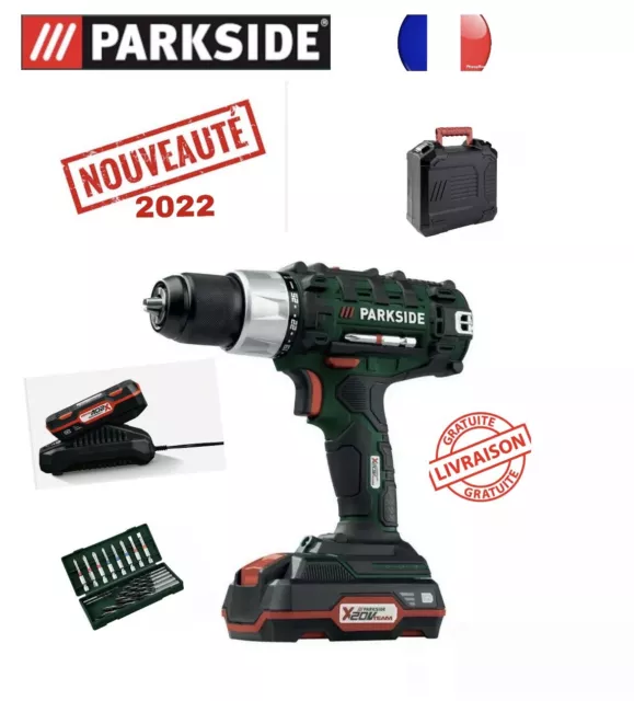 PARKSIDE® Perceuse-visseuse sans fil PABS 20-Li 20V avec batterie et chargeur