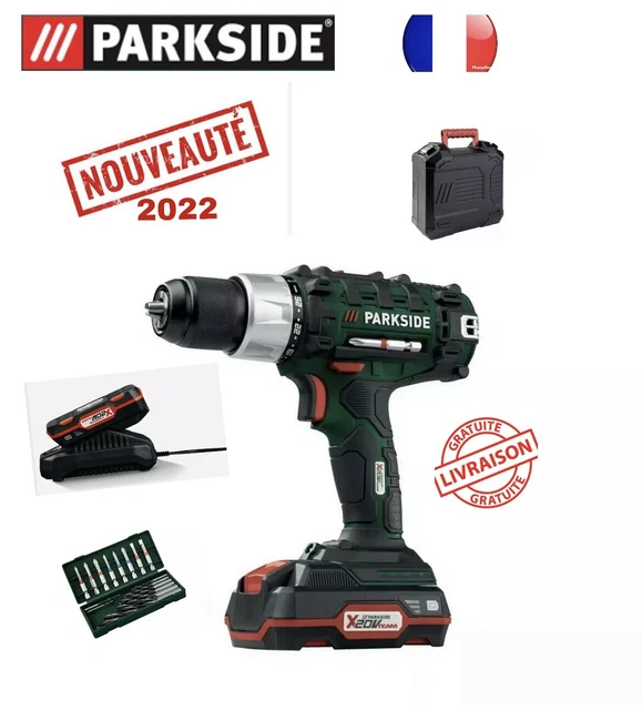 Perceuse Visseuse Parkside PABS 20-Li I9 20V - Sans Batterie - Mallette Incluse