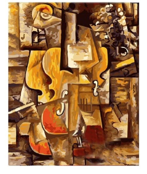 VIOLIN AND GRAPES Painting Pablo Picasso Artwork Paint By Numbers Kit
