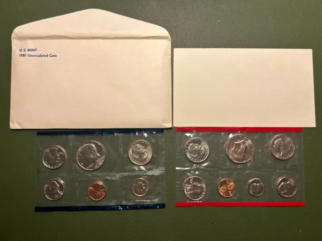 1981 Uncirculated United States Mint Set - Includes OGP and Envelope