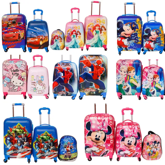 Children Kids Holiday Travel Hard Shell Suitcase Luggage Trolley Bag Backpack UK