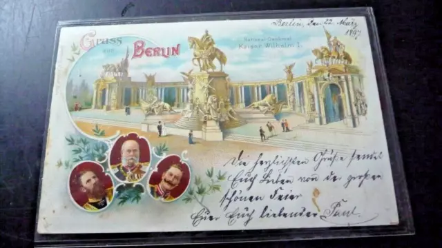 50AP - Litho - GRUSS aus BERLIN - nach Aken - 1897 -