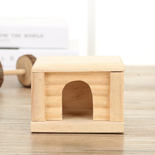 Juguetes de madera juguetes de madera casa de hámster hámster cabaña de bambú