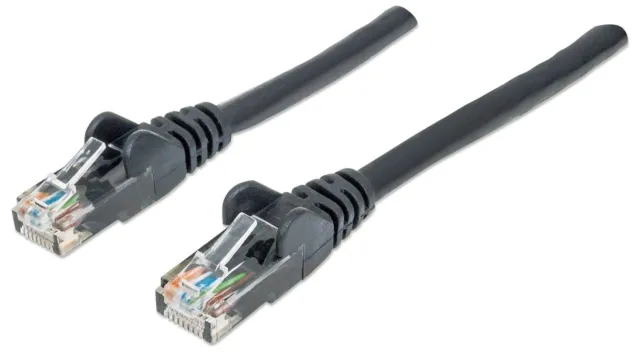 Intellinet Network Patch Cable, Cat6, 20m, Black, CCA, U/UTP, PVC, RJ45, Gold Pl