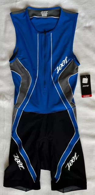 Zoot Men's Performance Blue-Black Triathlon Tri Race Suit  - Size Large - New!!