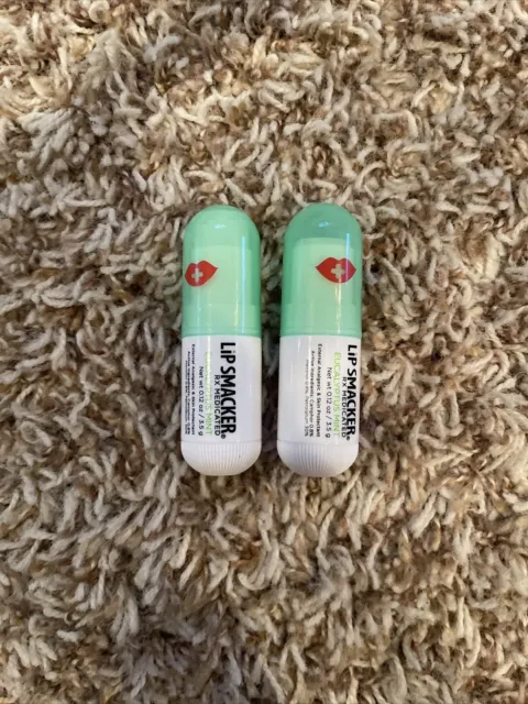 Lip Smacker Kiss Therapy RX MEDICATED Lip Balm Eucalyptus Mint Lot Of 2 Sealed