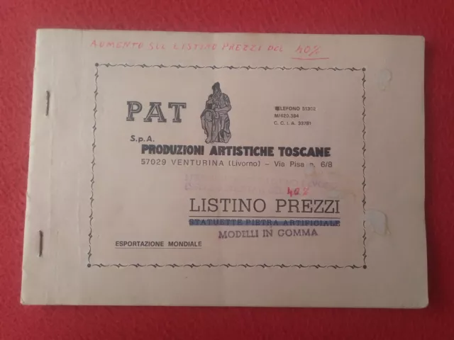 LIBRITO REVISTA PREZZI PAT S.p.A. PRODUZIONI ARTISTICHE TOSCANE VENTURINA ITALIA