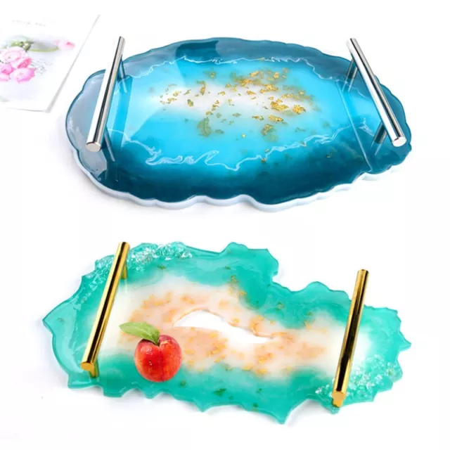 Crystal Epoxy Resin Mold Fruit Plate Tray Casting Silicone Mould Crafts Mak;d'