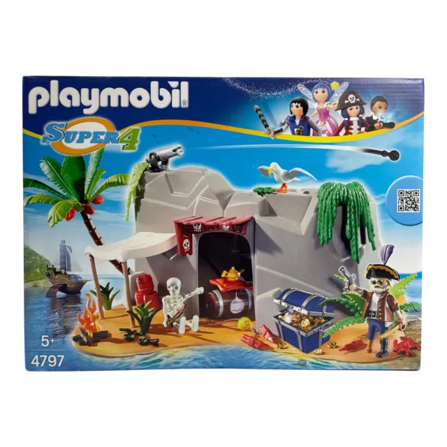 PLAYMOBIL® 4797 Piraten Schatzinsel Höhle - Super 4 NEU & OVP