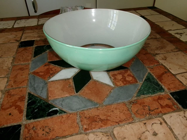 Saladier DURALEX vert x2 vintage plats saladiers