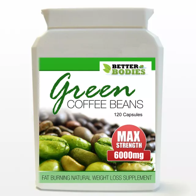 GREEN COFFEE BEAN EXTRACT MAX STRENGTH 6000mg WEIGHT LOSS SLIMMING DIET PILLS