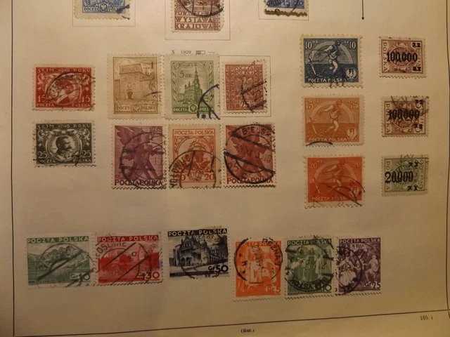 Polen  Sammlung auf Vordruckseiten ab ca 1918 16