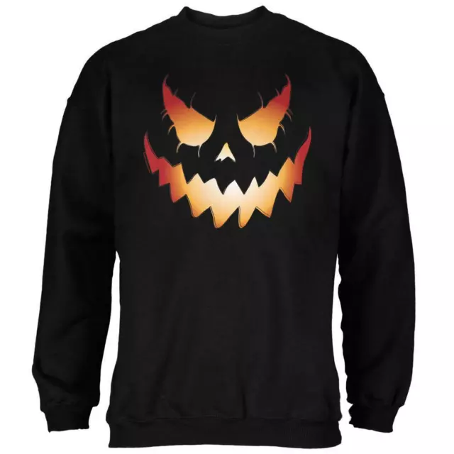 Halloween Evil Jack-O-Lantern Pumpkin Black Adult Sweatshirt