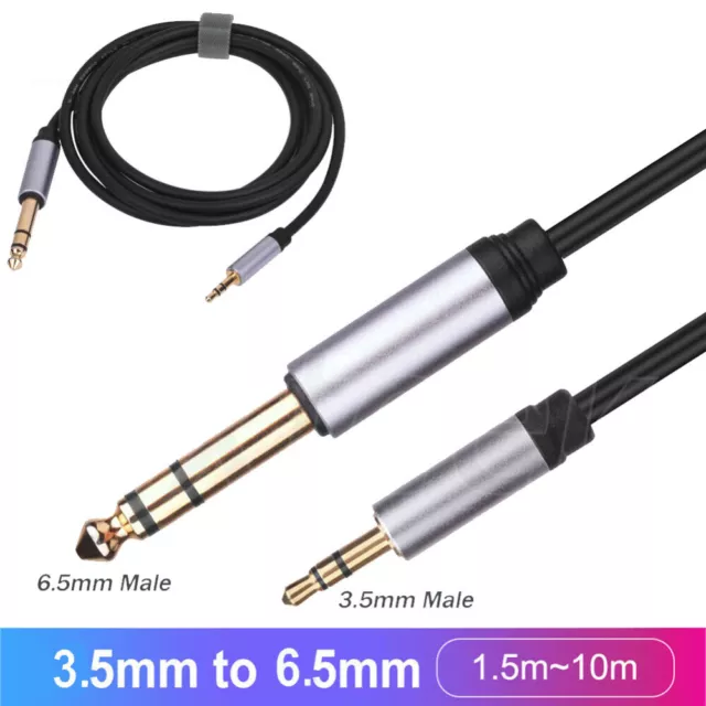 3.5mm To 6.5mm Male To Male Stereo Amplifier Guitar Audio Cable 1.8m 3m 5m 10m