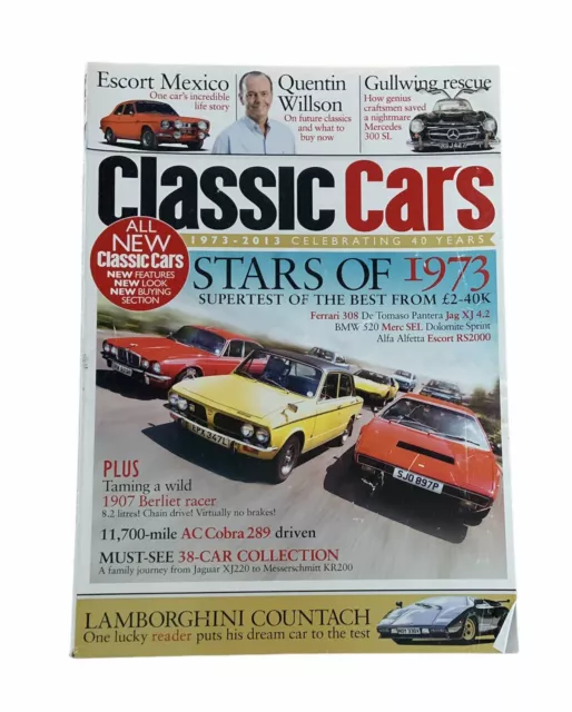 Tolles CLASSIC CARS Magazin. Oktober 2013 40. Jubiläumsausgabe. Stars von 1973.