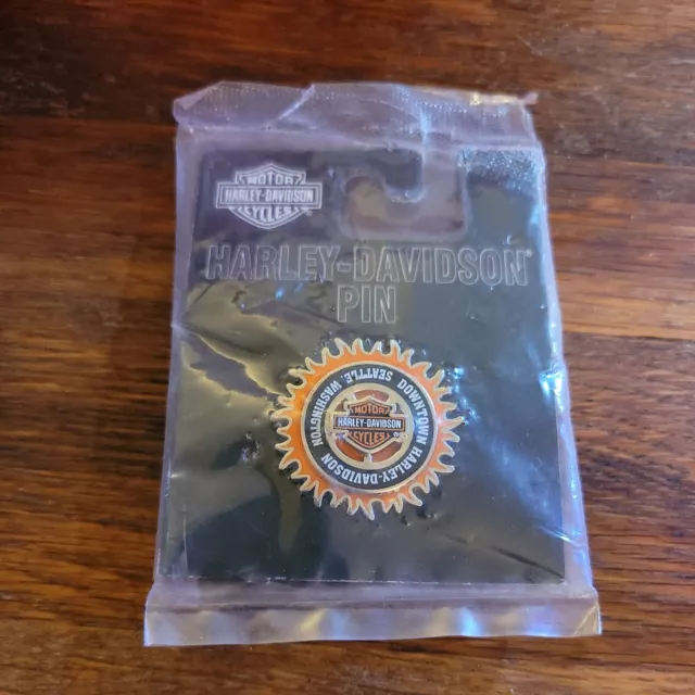 Harley Davidson Pin Downtown Harley Davidson Seattle Washington NEW