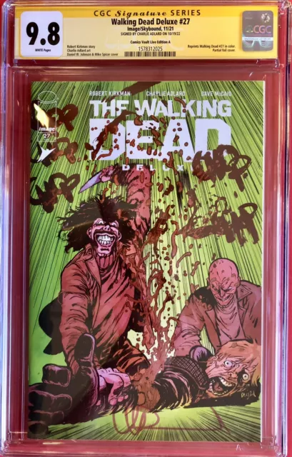Walking Dead Deluxe #27 Comic Vault Live ECCC Variant CGC 9.8 SS Charlie Adlard