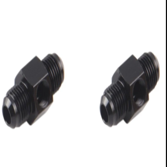 2Pcs Black Fuel Hose Adapter  Fuel Line Fittings  Automotive Replacement