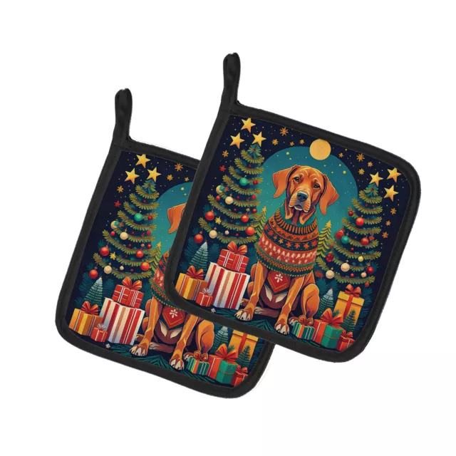 Vizsla Christmas Pair of Pot Holders DAC1162PTHD