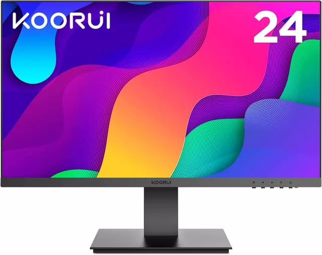 KOORUI 24 Inch FHD Monitor, IPS Computer Monitors, 75Hz, 5ms, 16:9 Full HD