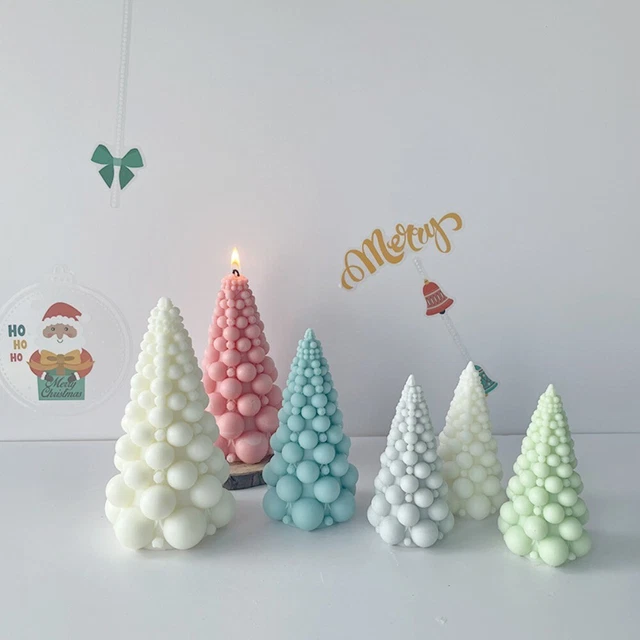 Conical Shaped Christmas Tree Candle Mold Silicone Soap Mold Handmade   DIY