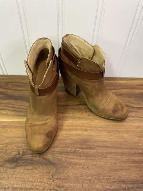 Rag & Bone Women's Brown Suede Leather Heeled Ankle Boots - Size 9