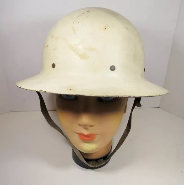 Vintage WWII Helmet U.S.Government Office Civil Defense Metal Helmet  Hard Hat