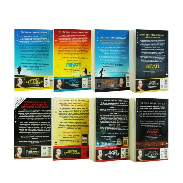 James Patterson Private Series 1-8 Books Collection Set - Young Adult -Paperback 3