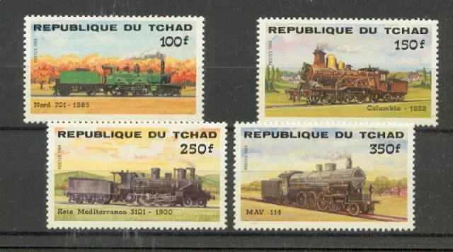 Railway - Locomotives Chad 1074 - 77 (MNH)