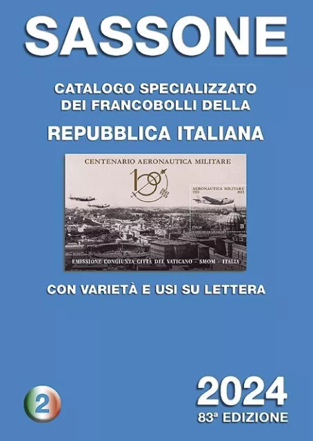 Catalogo francobolli Sassone 2024 - Vol. 2 - Per francobolli Repubblica Italiana