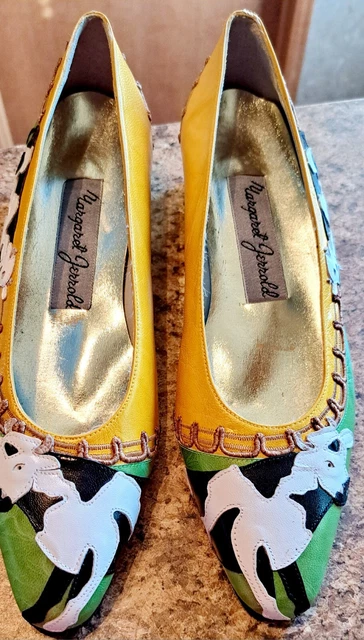 VTG MARGARET JERROLD Novelty Cow Dress Shoe Very Unique From Spain