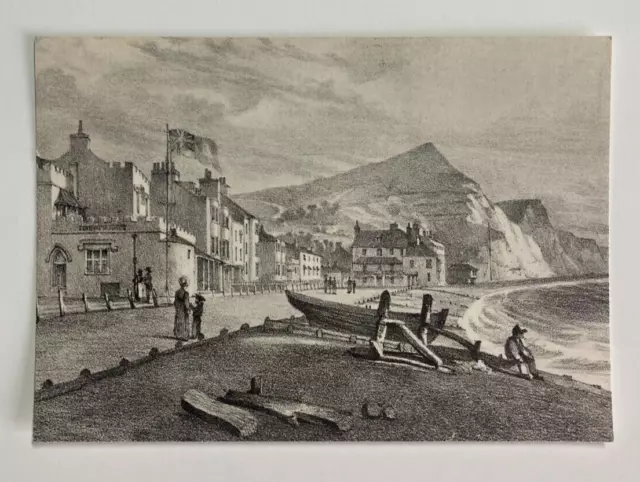 Illustrated Postcard East View Esplanade Sidmouth Devon